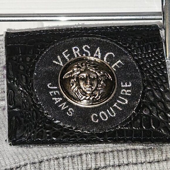Vintage Versace Jeans Couture High-Waist Corduroy Flared Trousers - Iconic Medus - Picture 7 of 16